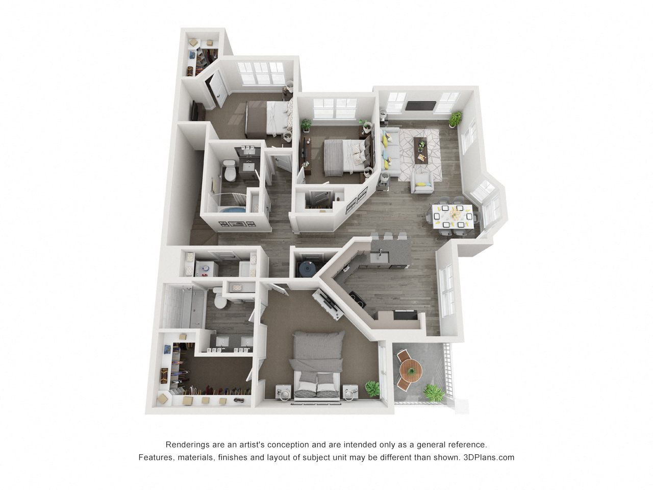 Five810 Southlands Apartments Diamond Floor Plan